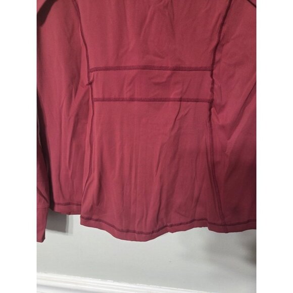 Lululemon Burgundy Define Jacket Gold Zipper Size 12 - Picture 9 of 10
